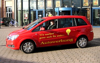 Werbung auf puk minicar