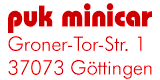 puk minicar, die Alternative zum Taxi Goettingen, Tel. 0551-484848